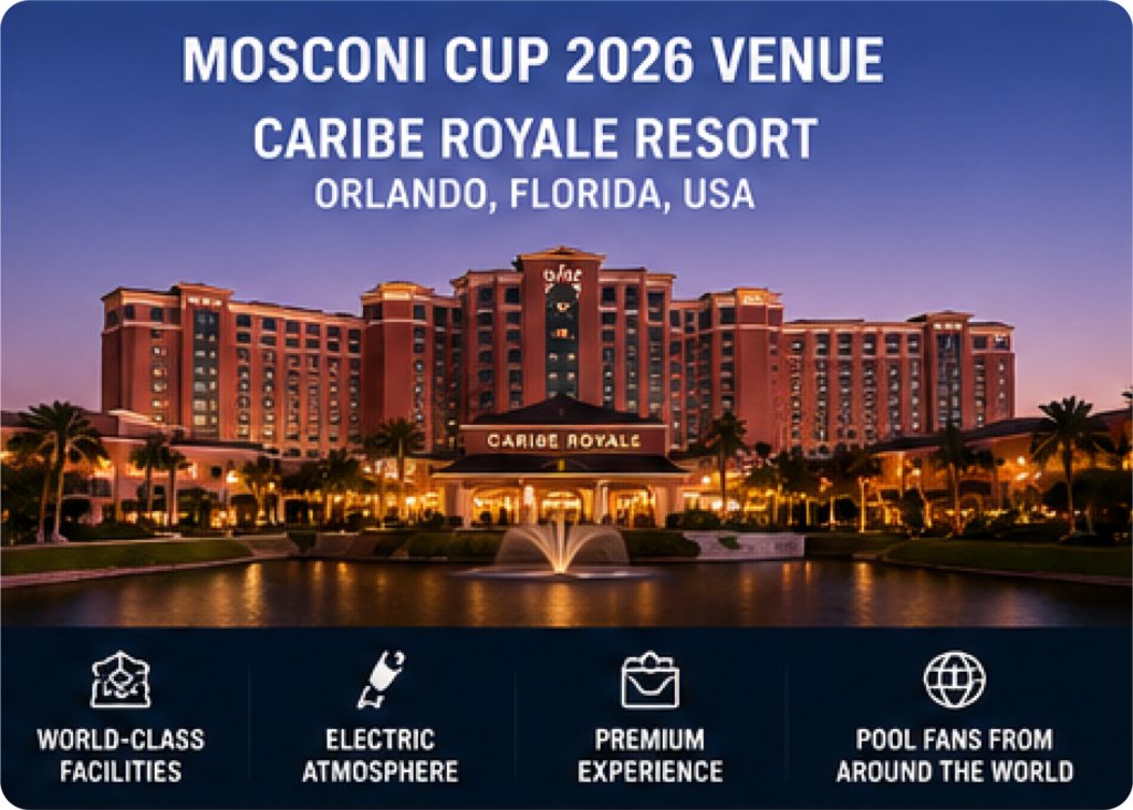 Caribe Royale Resort in Orlando, Florida hosting Mosconi Cup 2026